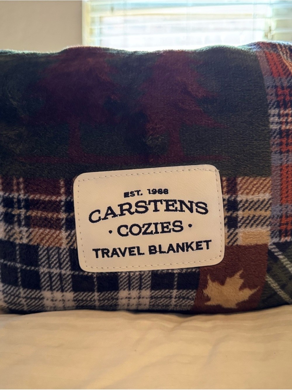 Travel Blanket - Dark Green Plaid